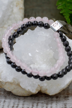 Magnetic Gemstone bracelet with Rose Quartz