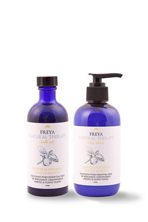 Destress Bath Oil and Body Lotion gift set