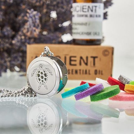 Turtle Aromatherapy necklace  25mm - Assorted colours