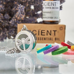 Dragonfly Aromatherapy Necklace 25mm , aromatherapy Jewellery